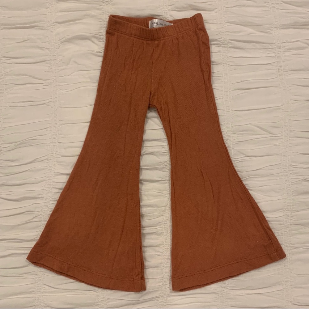 Harlow Jade Rust Ribbed Bell Bottoms